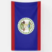 Belize vlag spandoek (Verticaal)