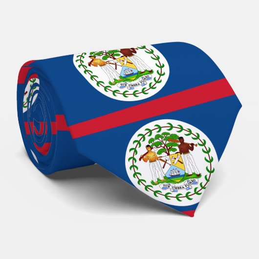 Belize vlag stropdas (Opgerold)