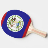 Belize vlag tafeltennisbatje (Zijkant)