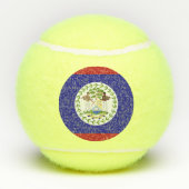 Belize vlag tennisballen (Achterkant)