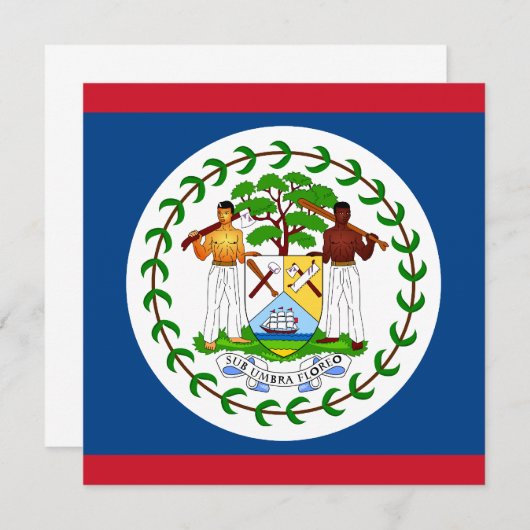 Belize Vlag Uitnodiging (Voorkant / Achterkant)