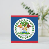 Belize Vlag Uitnodiging (Staand voorkant)