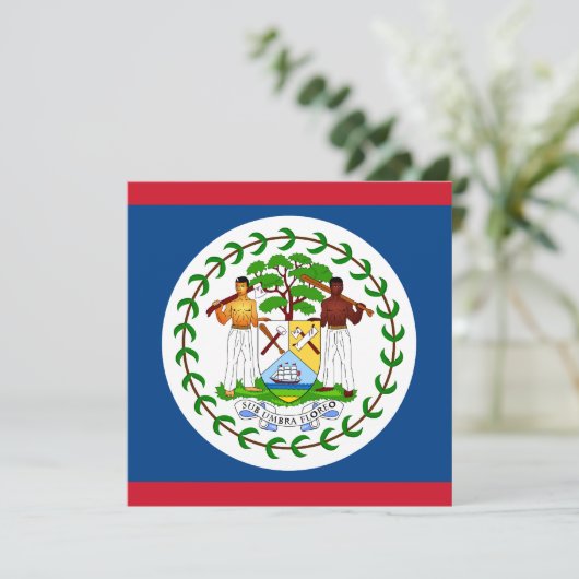 Belize Vlag Uitnodiging (Staand voorkant)