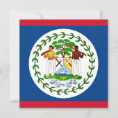Belize Vlag Uitnodiging (Voorkant)