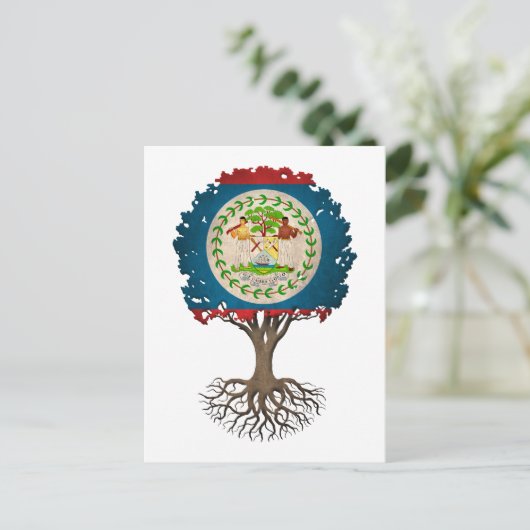 Belize  vlag van het leven briefkaart (Staand voorkant)