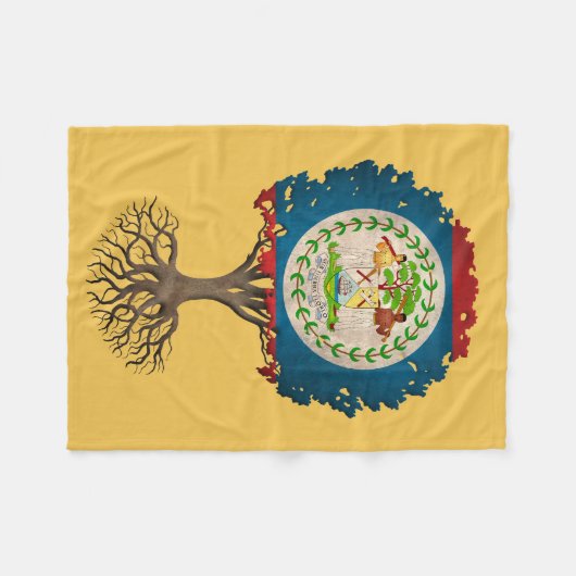 Belize vlag van het leven fleece deken (Voorkant (Horizontaal))