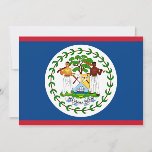 Belize vlag, vlag van Belize bruiloft Kaart (Achterkant)