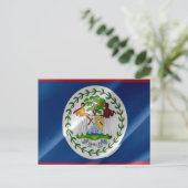 Belize - vlag waken - briefkaart (Staand voorkant)