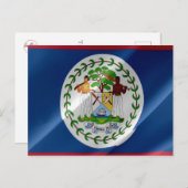 Belize - vlag waken - briefkaart (Voorkant / Achterkant)