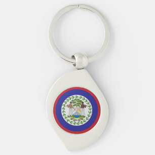 Belize Vlag Wapen Sleutelhanger