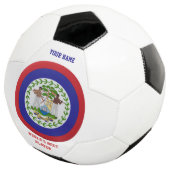 Belize Vlag Wapen Voetbal (Drie kwart)