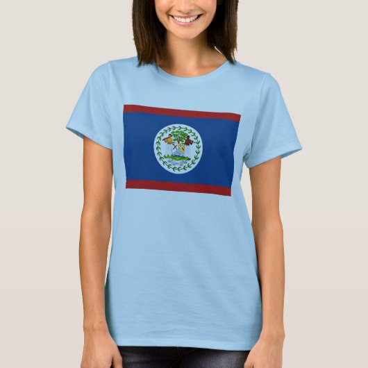 Belize Vlag x Kaart T-shirt (Voorkant)