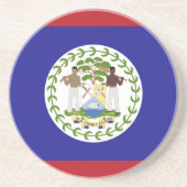 Belize vlag zandsteen onderzetter (Voorkant)