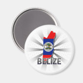 Belize Vlaggenkaart 2.0 Magneet (Voorkant / Achterkant)