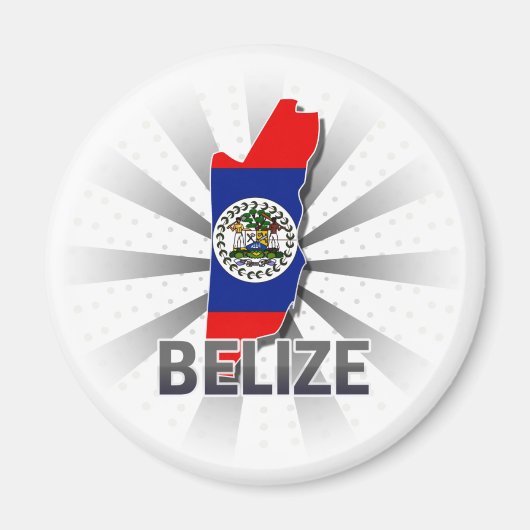 Belize Vlaggenkaart 2.0 Magneet (Voorkant)