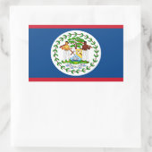 Belize Vlaggenrechthoek Sticker (Tas)