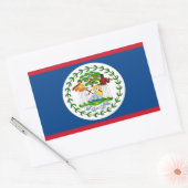 Belize Vlaggenrechthoek Sticker (Envelop)