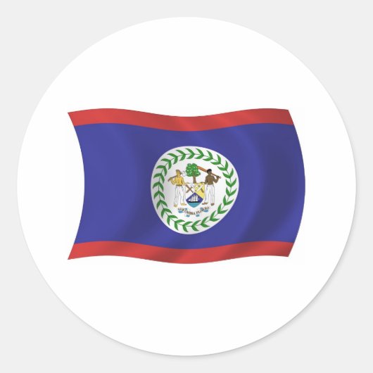 Belize Vlagsticker Ronde Sticker (Voorkant)