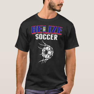 Belize Voetbal Bal In Net   Belizaans Voetbal Steu T-shirt