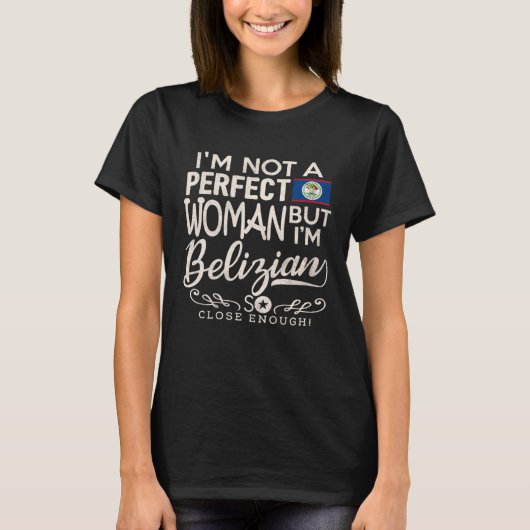 Belize Vrouw Shirt Belizean Pride Souvenir Fu (Voorkant)