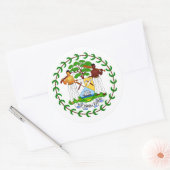 Belize Wapen van Belize Ronde Sticker (Envelop)