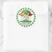 Belize Wapen van Belize Ronde Sticker (Tas)