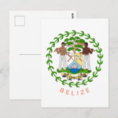 Belize Wapenmunt Briefkaart (Voorkant / Achterkant)