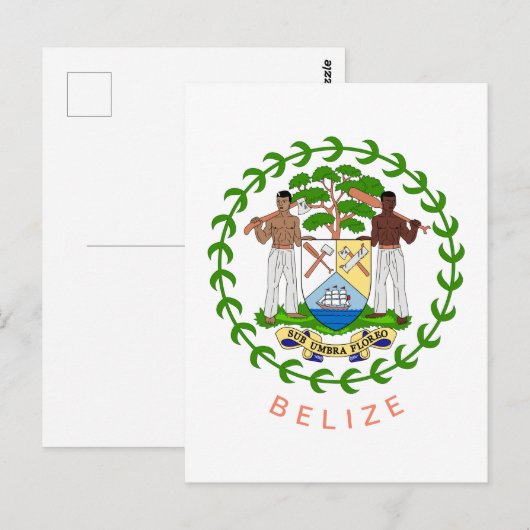 Belize Wapenmunt Briefkaart (Voorkant / Achterkant)