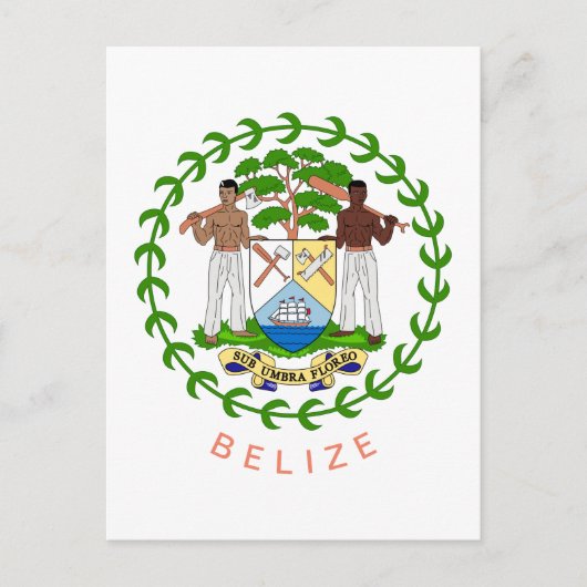 Belize Wapenmunt Briefkaart (Voorkant)