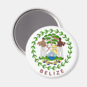 Belize wapenmunt magneet (Voorkant / Achterkant)