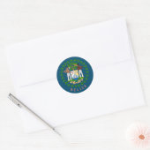 Belize wapenmunt ronde sticker (Envelop)