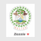 Belize wapenmunt sticker (Vel)