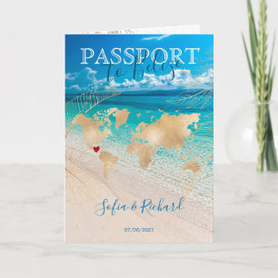 Belize Wedding Destination Passport Map QR code