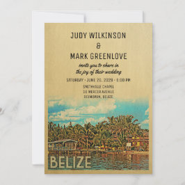 Belize Wedding Invitation  Middeleeuwen Kaart