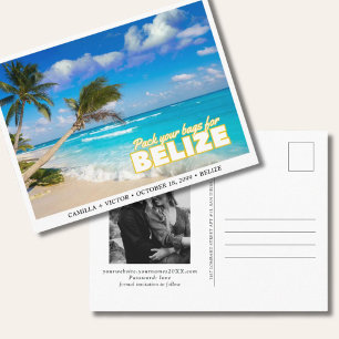 Belize Wedding Island Bewaar de datum Briefkaart