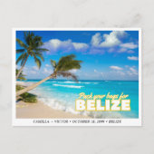 Belize Wedding Island Bewaar de datum Briefkaart (Voorkant)