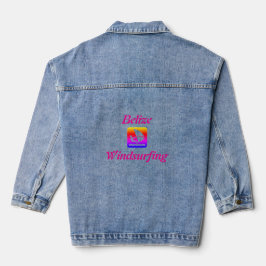Belize Windsurfing (Ambergris Caye) Rainbow Denim Jacket