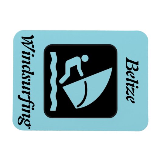 Belize Windsurfing (Glover's Reef Atol) Magneet (Horizontaal)