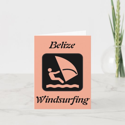 Belize Windsurfing (Long Caye Glover's Reef Atol) Bedankkaart (Voorkant)