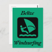 Belize Windsurfing (Long Caye Glover's Reef Atol) Briefkaart (Voorkant / Achterkant)