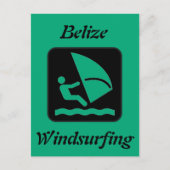 Belize Windsurfing (Long Caye Glover's Reef Atol) Briefkaart (Voorkant)