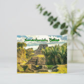 Belize Xunantunich gestileerd Briefkaart (Staand voorkant)