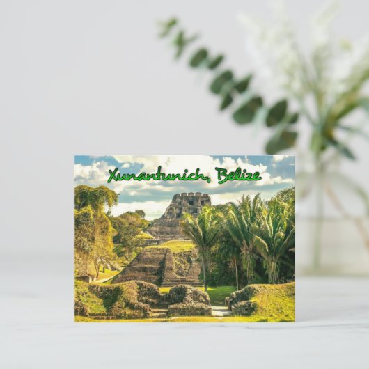 Belize Xunantunich gestileerd Briefkaart (Staand voorkant)