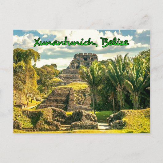 Belize Xunantunich gestileerd Briefkaart (Voorkant)