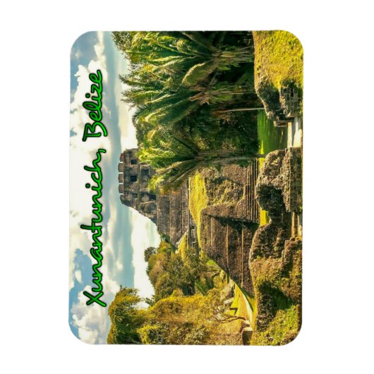 Belize Xunantunich gestileerd Magneet (Verticaal)