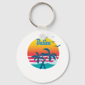 Belize, zomerretro sleutelhanger (Voorkant)
