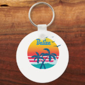 Belize, zomerretro  sleutelhanger (Voorkant)