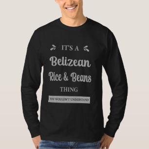 Belizeaanse rijst en bonen belichamen favoriete vo t-shirt