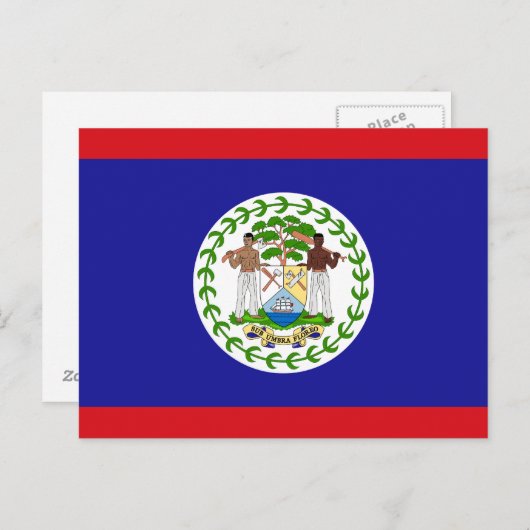 Belizeaanse vlag briefkaart (Voorkant / Achterkant)