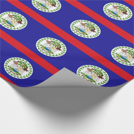 Belizeaanse vlag cadeaupapier (Hoek)